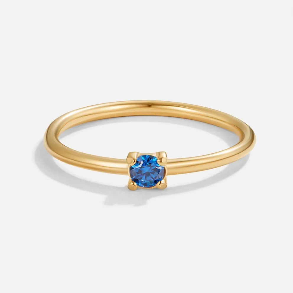 September Birthstone 18K Gold Ring