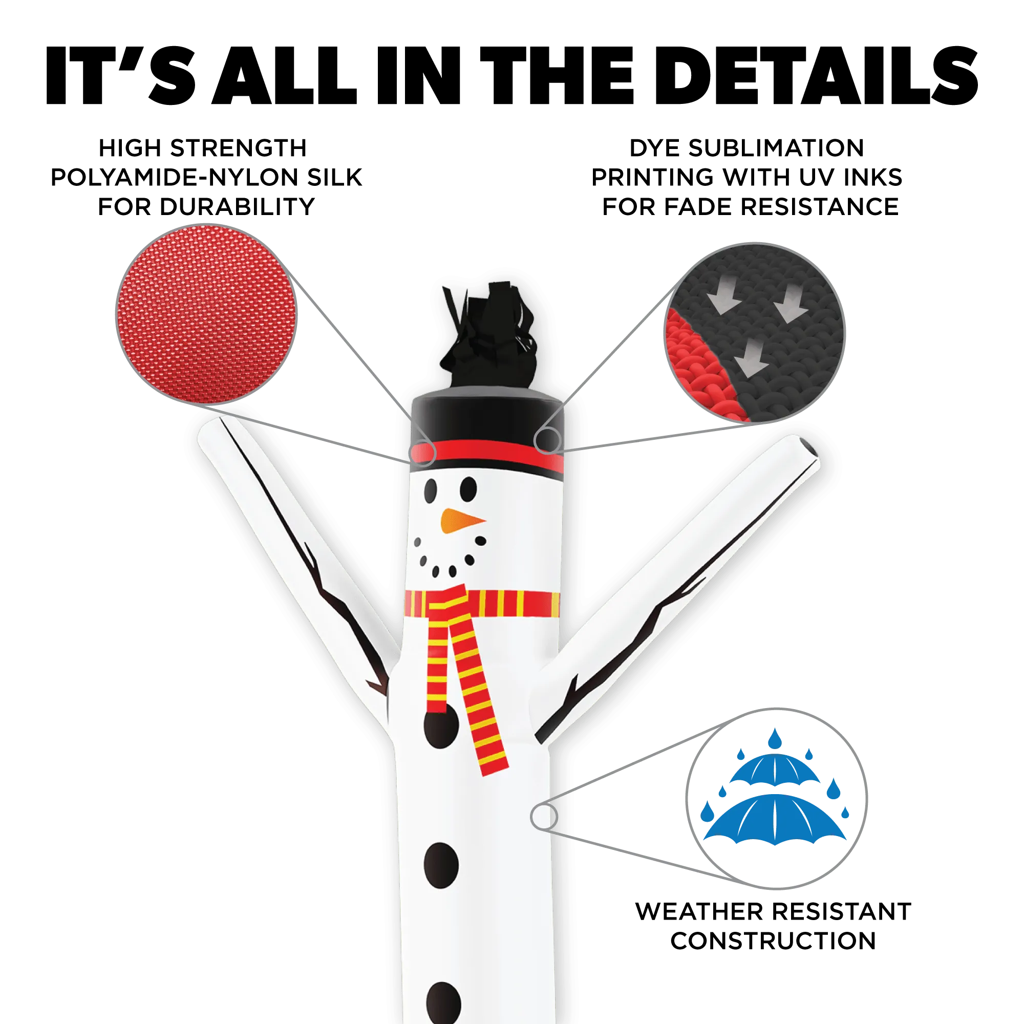 Snowman Air Dancers® Inflatable Tube Man