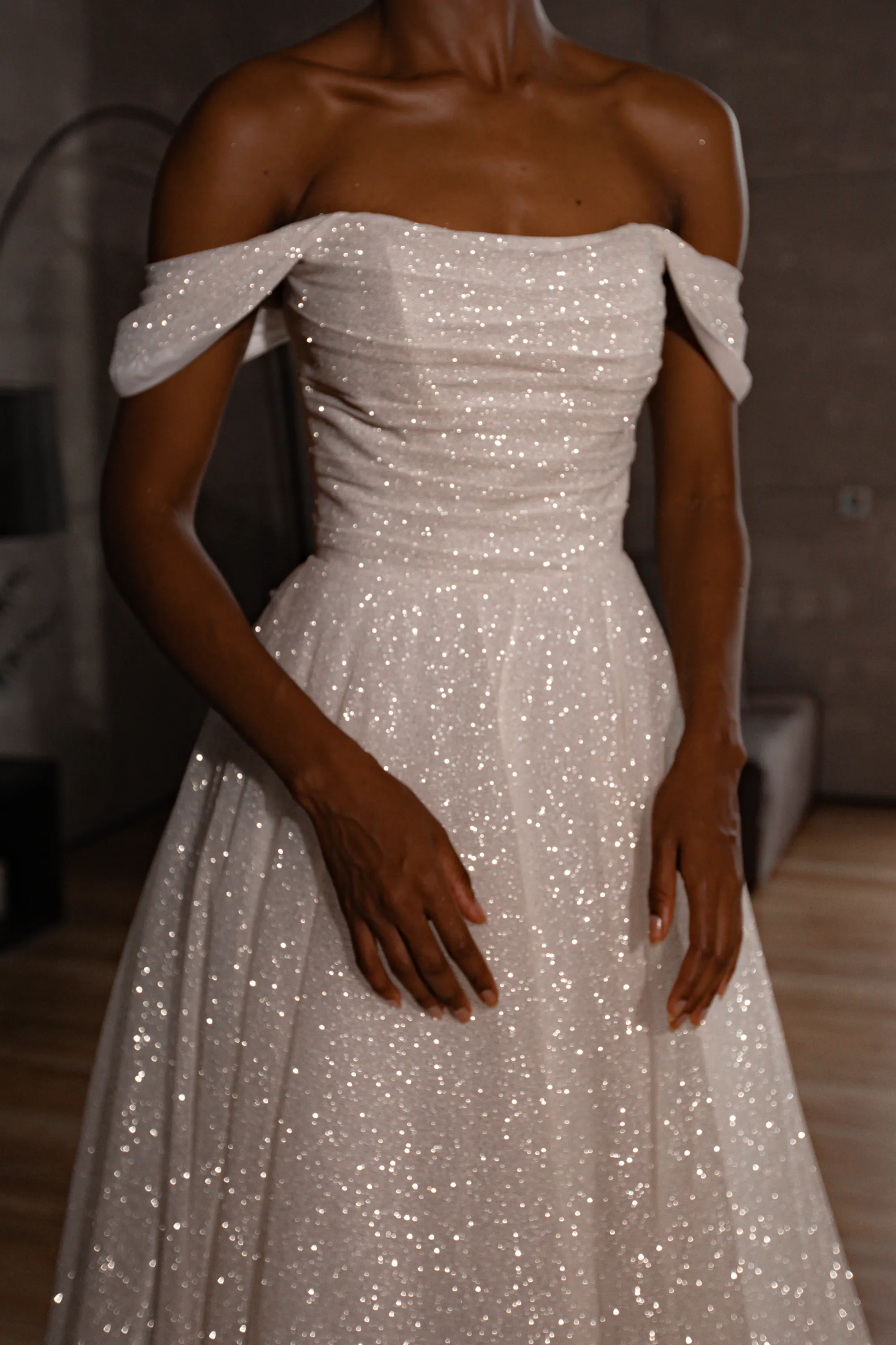 Amelia Deluxe Sparkle Wedding Dress - Elegant Bridal Gown