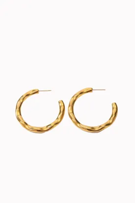 TEXTURED HOOP EARRINGS