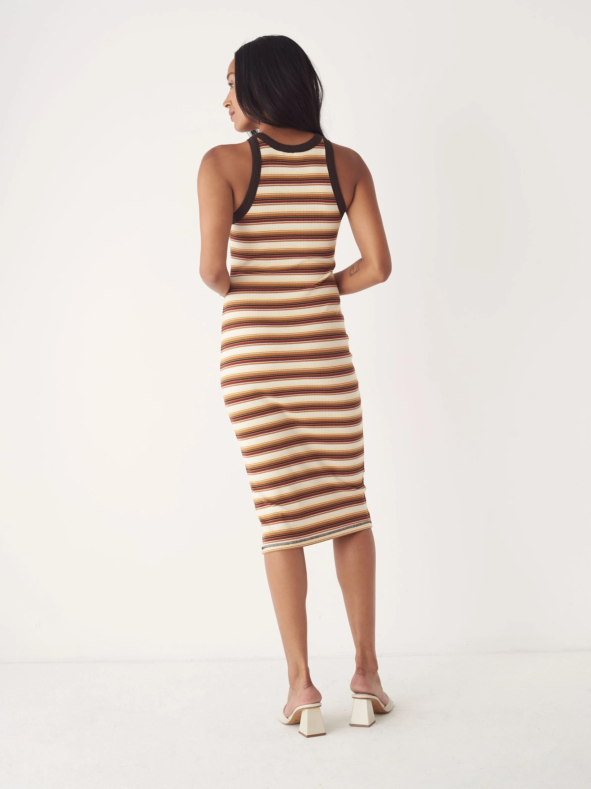 The Striped Tank Dress in Terra-Cotta