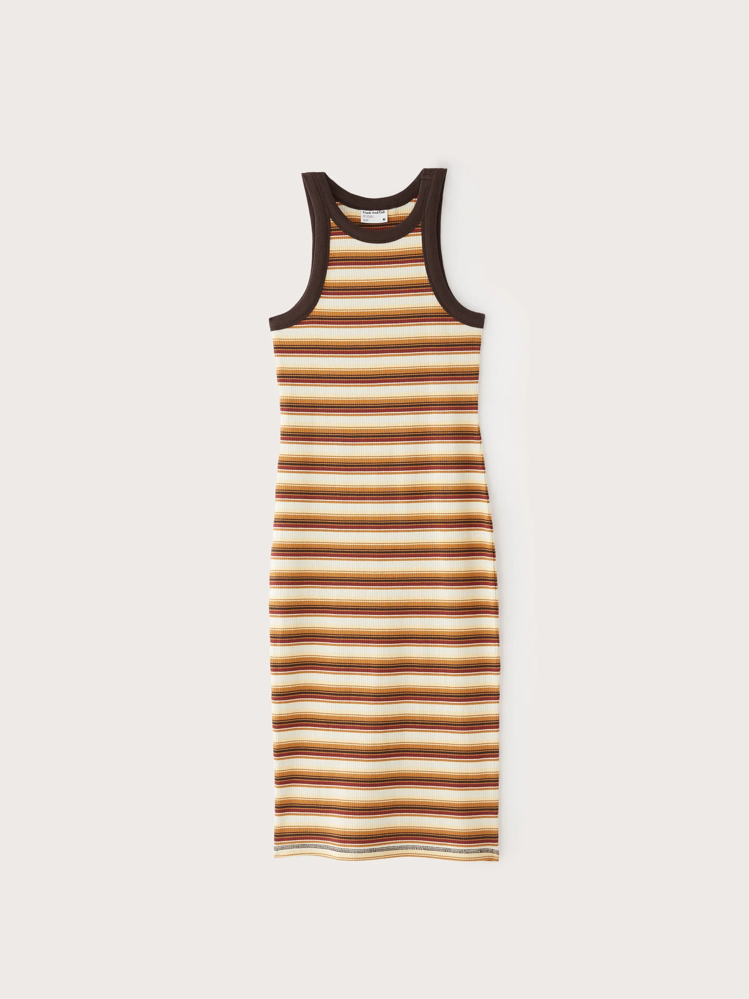 The Striped Tank Dress in Terra-Cotta