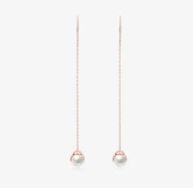 THIALH - ROBIN - Akoya Pearl 18K Rose Gold Earrings