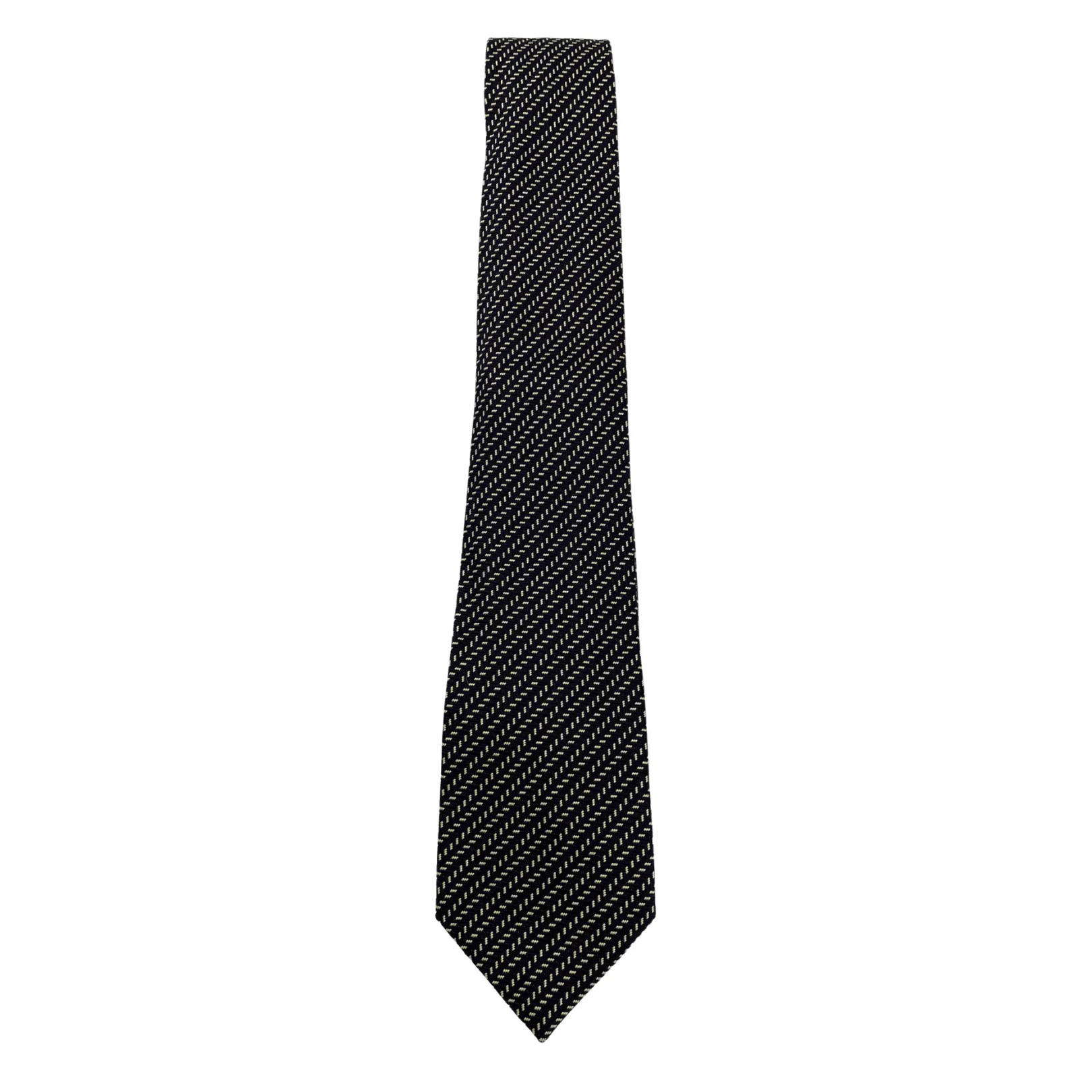 THOMAS PINK Micro Herringbone Woven Tie - Black New w/Tags