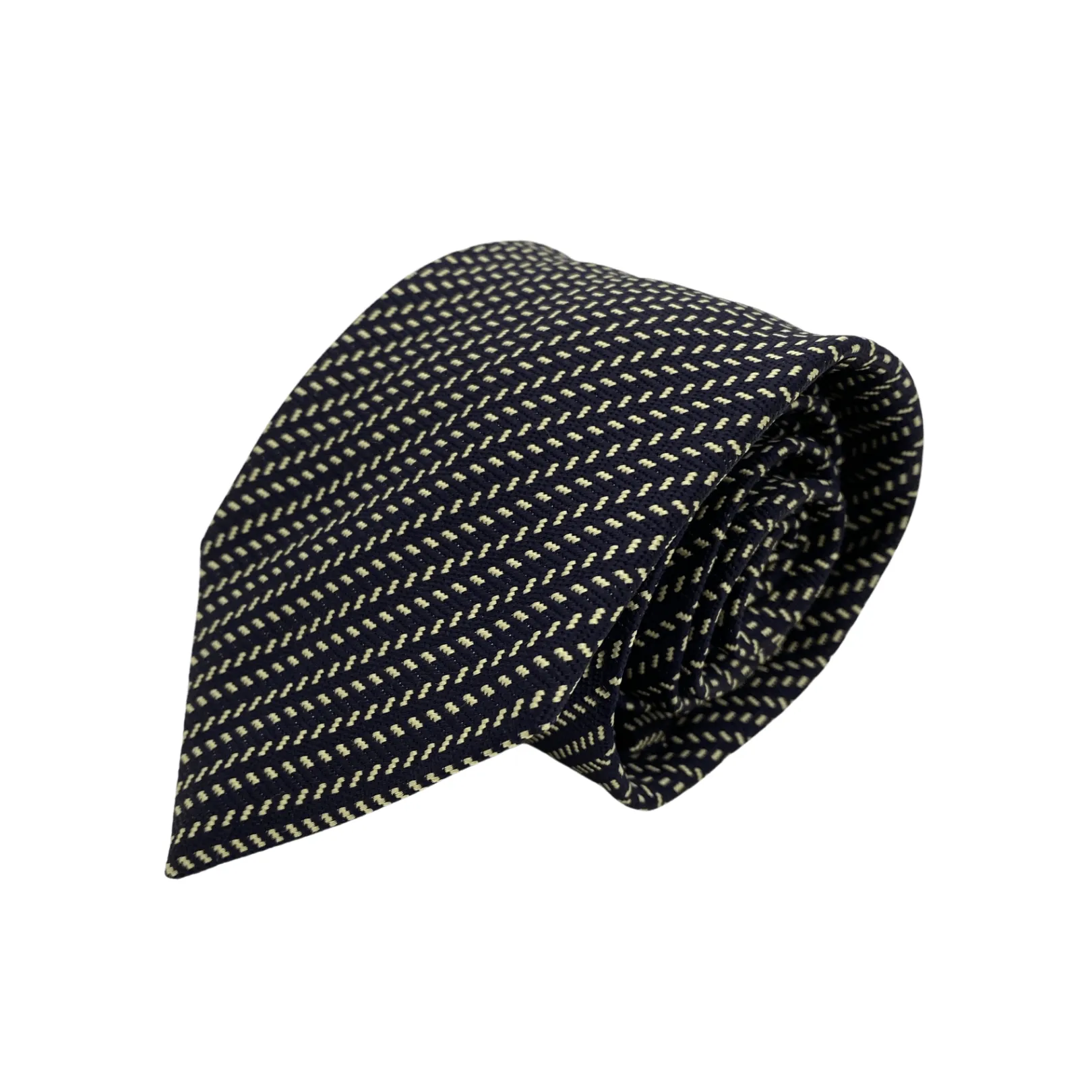 THOMAS PINK Micro Herringbone Woven Tie - Black New w/Tags