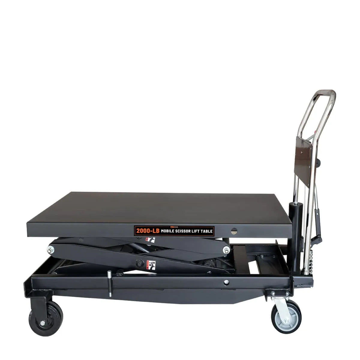 TMG Industrial 2200-lb Mobile Scissor Lift Table, 67” Lifting Height, Foot Pedal Operation, TMG-ALS10