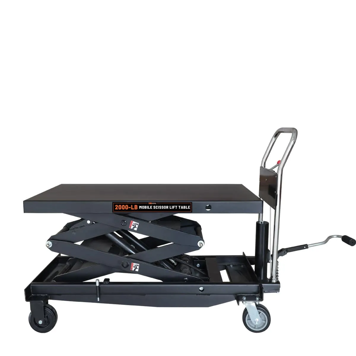 TMG Industrial 2200-lb Mobile Scissor Lift Table, 67” Lifting Height, Foot Pedal Operation, TMG-ALS10