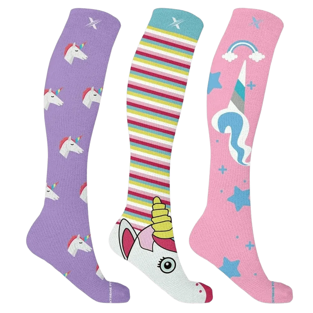 Unicorn Collection Compression Socks (3-Pairs)