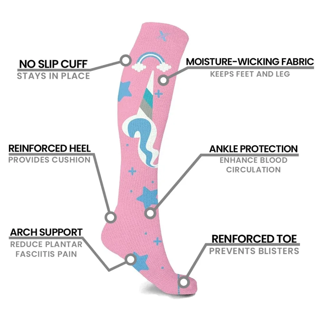 Unicorn Collection Compression Socks (3-Pairs)