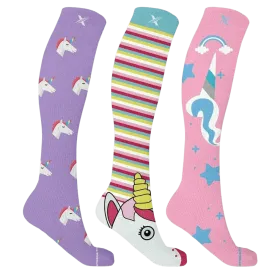 Unicorn Collection Compression Socks (3-Pairs)