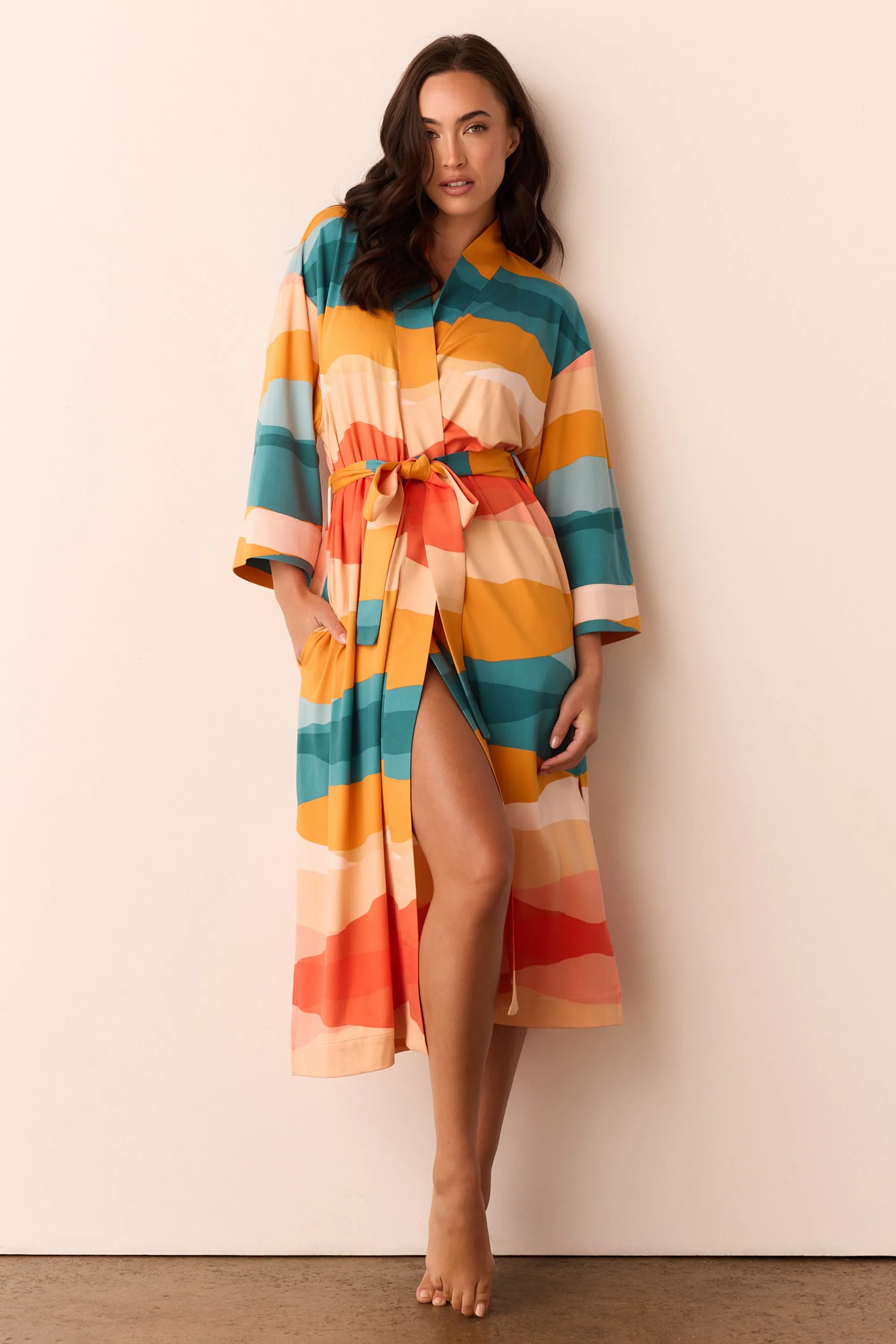 Vera Midi Robe | Sunset