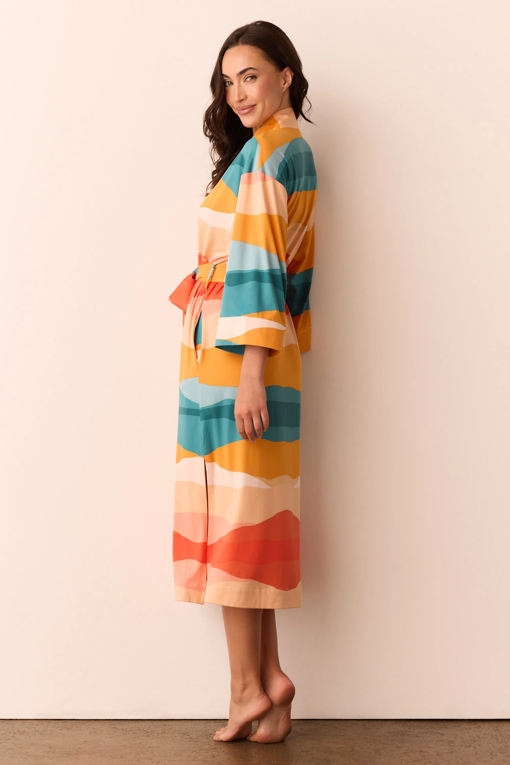 Vera Midi Robe | Sunset