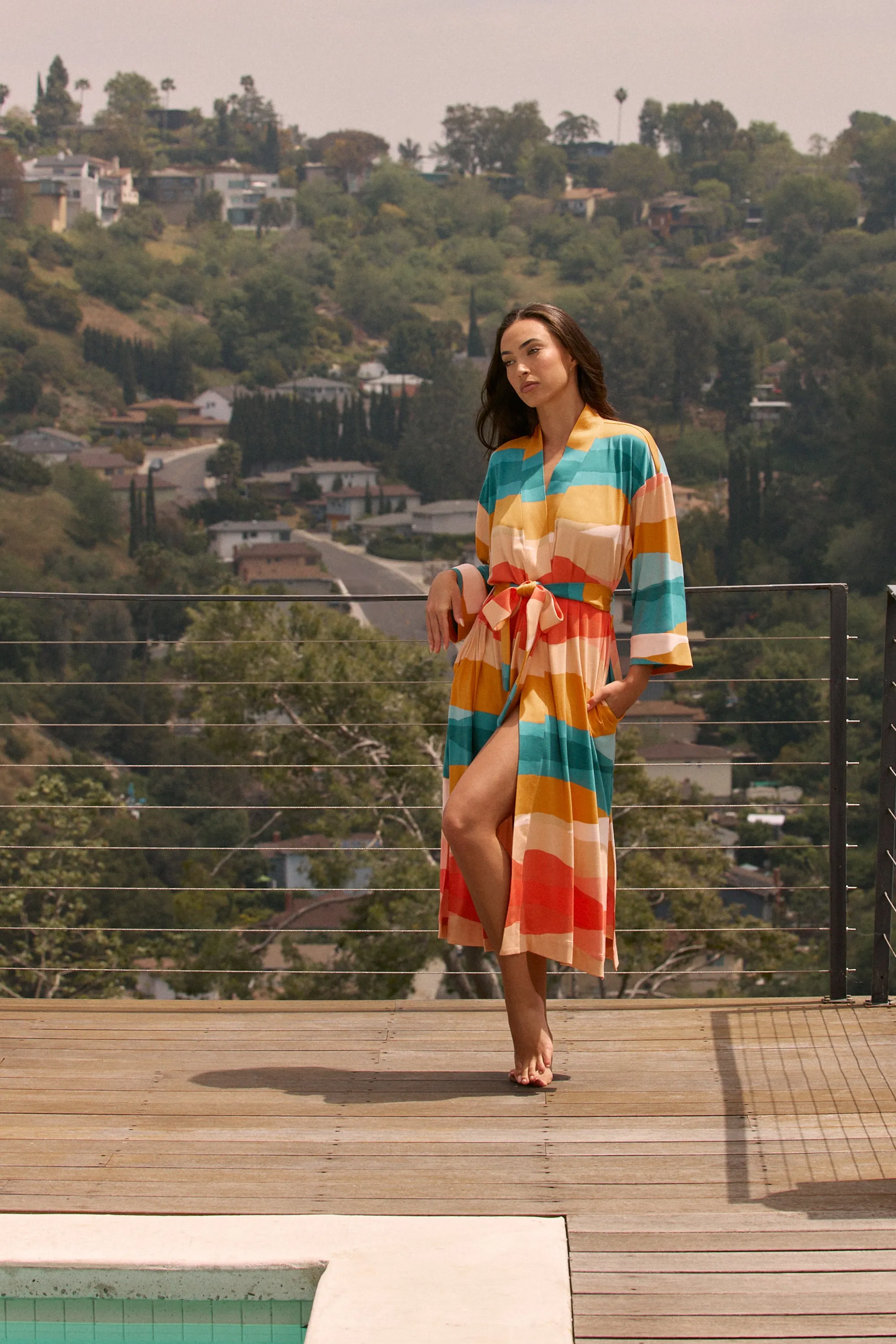 Vera Midi Robe | Sunset