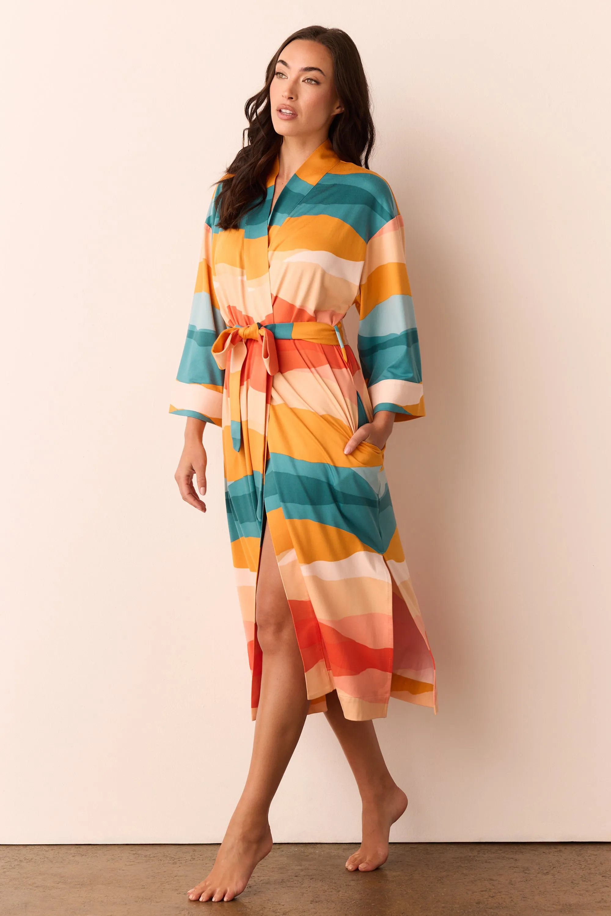 Vera Midi Robe | Sunset