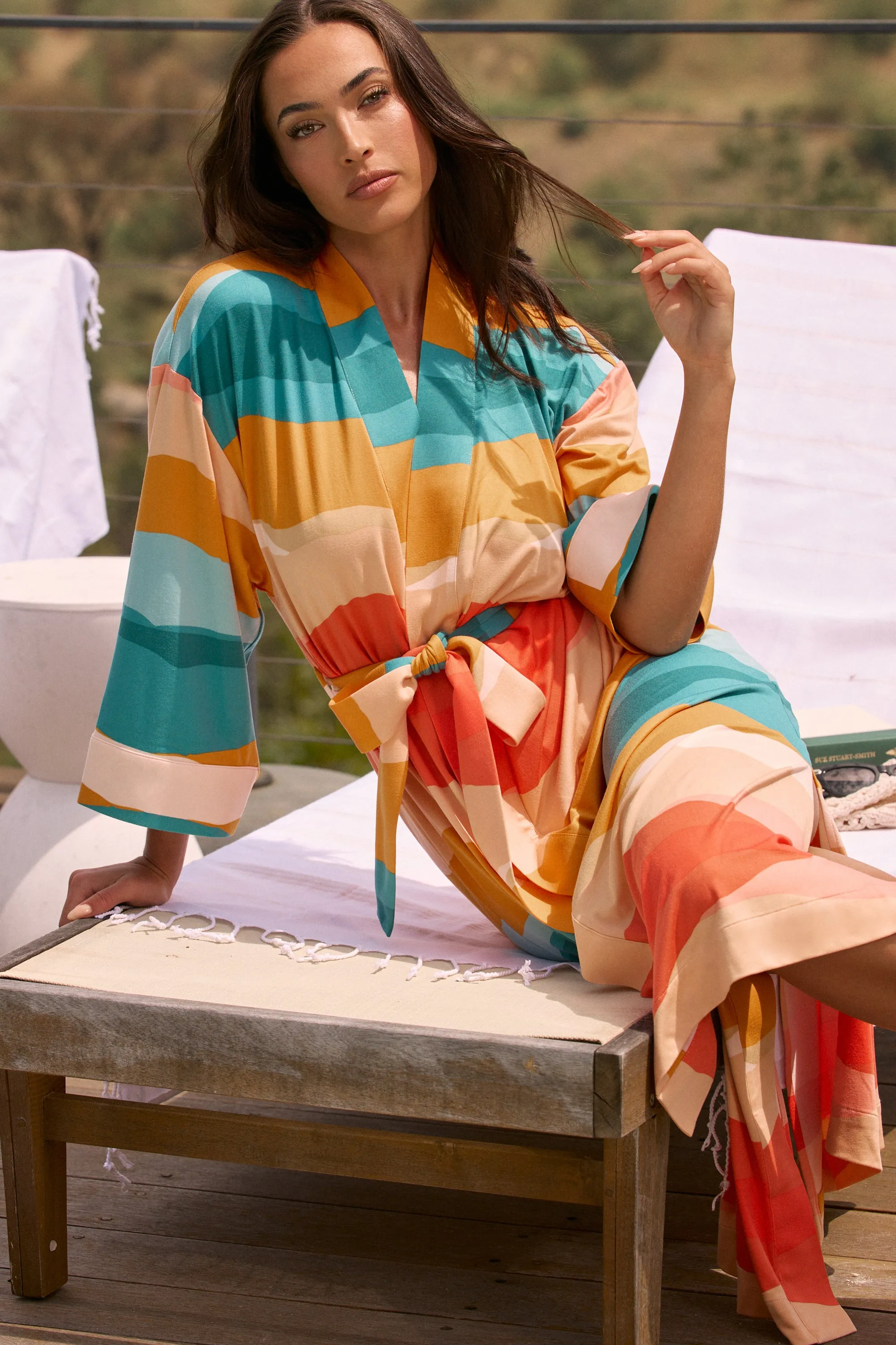 Vera Midi Robe | Sunset