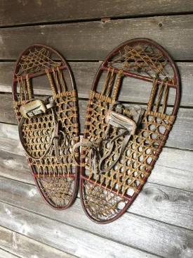 Vintage Bear Paw Snowshoes