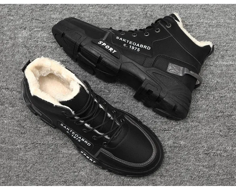 Winter Thickened Snow Boots Leisure Men's Sports Cotton Shoes