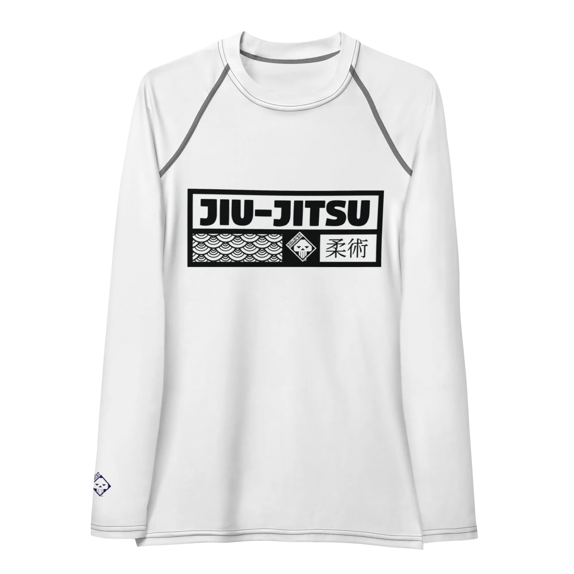 Womens Long Sleeve BJJ Rash Guard - Jiu-Jitsu 016 - Snow