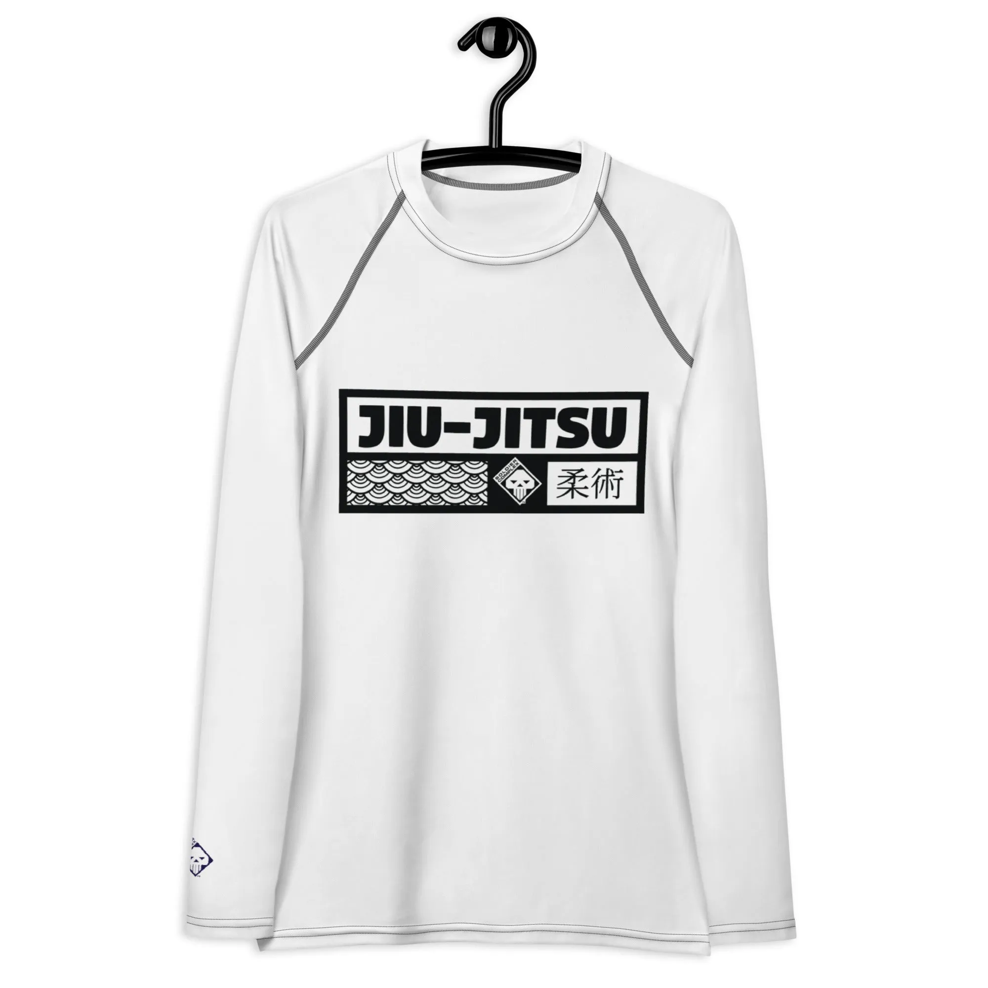 Womens Long Sleeve BJJ Rash Guard - Jiu-Jitsu 016 - Snow